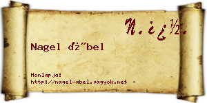 Nagel Ábel névjegykártya