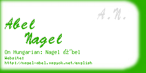 abel nagel business card